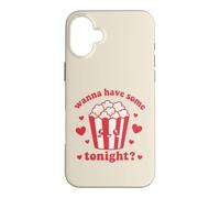 Wanna Have Some Tonight? Cute Popcorn Case for iPhone 16 Plus