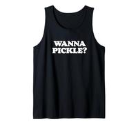Wanna Pickle? Funny Cute Pickleball Dink Team 80s Retro Tank Top