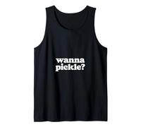Wanna Pickle? Funny Cute Pickleball Dink Team 80s Retro Tank Top
