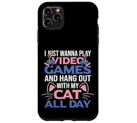 Wanna Play Video Games And Hang Out With My Cat Owner Gamer Case for iPhone 11 Pro Max