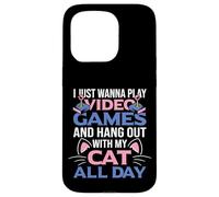 Wanna Play Video Games And Hang Out With My Cat Owner Gamer Case for iPhone 15 Pro
