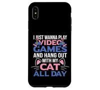 Wanna Play Video Games And Hang Out With My Cat Owner Gamer Case for iPhone XS Max