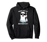 Wanna Ride My Broomstick? Halloween Sarcastic Joke Pullover Hoodie