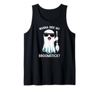 Wanna Ride My Broomstick? Halloween Sarcastic Joke Tank Top