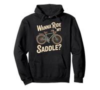 Wanna Ride My Saddle Bicycle Fun Design Pullover Hoodie