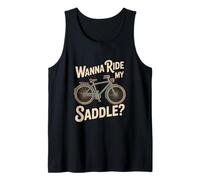 Wanna Ride My Saddle Bicycle Fun Design Tank Top
