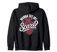 Wanna See My Scars Heart Surgery Survivor Zip Hoodie