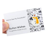 Wanna See My Snowballs? | Button Wishes Sew On Token | Cracker Filler