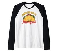 Wanna Taco Bout It I'm A Therapist Retro Vintage Fun Raglan Baseball Tee