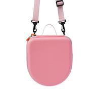WannaBi Travel Case Holder for Yoto Mini Player, Headphone, Audiobook Cards - Protective Storage Organizer Carrier with Adjustable Shoulder Strap for Kids (Pink)