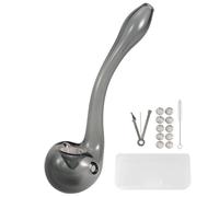 WANNTO Gandalf Glass Smoking Pipe - 17 cm Long Borosilicate Pipe with Extended Stem, Air Hole, Filter Hooks - Includes 3-in-1 Tool, Brush, Screens & Protective Storage Case(Black)