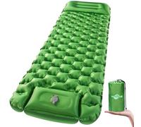 WANNTS Sleeping Pad Ultralight Inflatable Sleeping Pad for Camping, 75''X25'', Built-in Pump, Ultimate for Camping, Hiking - Airpad, Carry Bag, Repair Kit - Compact & Lightweight Air Mattress(Green)