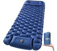 WANNTS Sleeping Pad Ultralight Inflatable Sleeping Pad for Camping，Built-in Pump, Ultimate for Camping, Hiking - Airpad, Carry Bag, Repair Kit - Compact & Lightweight Air Mattress(Blue)