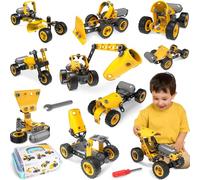 Wanonoo 10 in 1 Electric STEM Building Toys for 4 5 7 8 Year Old Boy Gift, Educational Building STEM Toys for Kids 6-8 8-10, Construction Toy for Boys Age 4-8 Engineering Kit STEM Gift Present for Kid