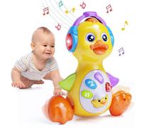 Wanonoo Baby Toys for Toddle, Baby Musical Toys, Musical Duck Light Up Crawling Toys Easter Birthday Gifts Present for Kids Girl Boy Toddler
