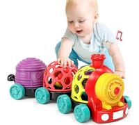 Wanonoo Infant Baby Toy Train 0-3-6-9 Months Musical Car Toys Soft Baby Rattle 6 to 12 Months, Ball Sensory Development Birthday Gifts for 4 5 7 8 10 11 12-18 Mon, 1 2 Year Old Boy Girl