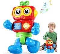Wanonoo Robot 1 Year Old Boy Toys Musical Light Up Baby Toys 12-18 Months STEM Preschool Fine Motor Skills Activities Toddler Sensory Learning Toys Birthday Present Gifts for One Year Old Boy Girl Kid