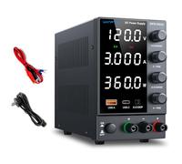 WANPTEK POWER DC Power Supply Variable 0-120V 0-3A, Bench Power Supply Adjustable with OCP Protection/USB-A & Type-C Fast Charge/Encoder Corase & Fine Knob/High Precision 4-Digit Display