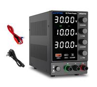 WANPTEK POWER DC Power Supply Variable 0-30V 0-10A, Bench Power Supply Adjustable with OCP Protection/USB-A & Type-C Fast Charge/Encoder Corase & Fine Knob/High Precision 4-Digit Display