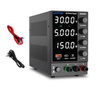 WANPTEK POWER DC Power Supply Variable 0-30V 0-5A, Bench Power Supply Adjustable with OCP Protection/USB-A & Type-C Fast Charge/Encoder Corase & Fine Knob/High Precision 4-Digit Display