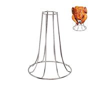 WANRAY KAMaster Stainless Steel Vertical Chicken Roaster Beer Can Holder Large Turkey Big Green Egg Accessories Rack Upright Stand for Grill and Smoker Like Weber