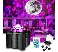WANRAYW Star Projector, 15 in 1 Space Projector, Night Light with Remote Control, Galaxy Projector with Bluetooth Speaker, Moon Light for Bedroom/Game Room/Party, Romantic Star Light for Partners
