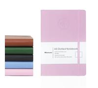 Wansar A5 Dotted Notebook, Pink Notebook Journal for Woman - 8.3-5.5 inches -192 Ink prrof Paper of Excellent Quality, Wansar Bullets Journal is Perfect for Notes Keeping