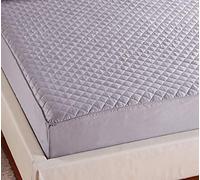 WANSHIOK Breathable Top Mattress Protector, Solid Color Bed Mattresses Polyester Fiber Brushed Embossed Material Bed Sheet Dust Cover Babies, Women, Pets, The Elderly,Gray,180 * 200CM