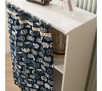 Wansiman Curtain Tiers,Kitchen Curtains,Cupboard Curtain,No Drilling Is Required With Track Rail,Privacy Protected,for Small Window Basement Cupboard,Bedroom,Living Room、Bathroom、Table