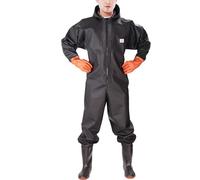Wansiman Fishing Waders With Rain Hat Gloves,Crosswater Waders With Boots Wellies,Wading Pants,Waterproof,Breathable,Unisex,Full Body,for Men Women,for Fly Coarse Sea Fishing,Farming,Hunting