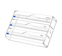 Wansiman Foil And Cling Film Dispenser,Foil Dispenser And Cutter,Plastic Wrap Organizer For Kitchen Drawer,Space Saving,Easy Install,For Parchment Paper,Wax Paper