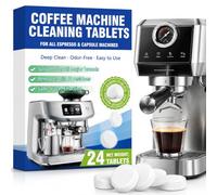 Wansiven Coffee Machine Cleaning Tablets, 24 Pack Descaler for Coffee Machines - Effectively Removes Coffee Machine Internal Grime and Residue, Universal Compatibility, Suitable for All Types