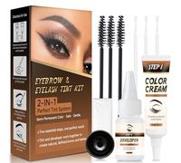 Wansiven Eyebrow & Eyelash Tint Kit - Black Tint for Fuller-Looking Brows and Thicker-Looking Lashes; Long-Lasting Color for Up to 6 Weeks; Salon-Quality DIY Tinting Experience at Home (7ml | Black)