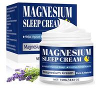 Wansiven Magnesium Cream for Sleep, 100g Calm Magnesium Butter, Topical Butter Cream for Restless Legs, Fast Absorbing Muscle Relaxation, Balm for Leg Cramps & Muscle Pain