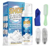 Wansiven Shoe Cleaner, 200ml White Trainer Shoe Cleaner Foam, Powerful Stain Remover Shoe Cleaning Kit with Cleaning Brush & Cleaning Cloth for Shoes, Sneaker, Leather, Nubuck, Suede, Canvas