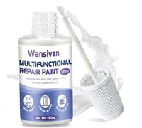 Wansiven Touch Up Paint for Wall - Semi-Gloss Bathroom Repair, White, Quickly Repairs Small Defects for Bathtubs, Tiles, Furniture, Walls, Cabinets, Metal Doors and Windows - 30 ml