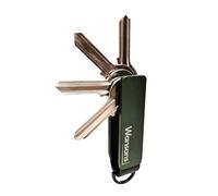 Wansons Metal Key Organiser | Premium Aluminium Compact Pocket Key Holder | Slim & Durable Minimalist Key Ring Organiser | Modern Keychain | Key Case For Up To 6 Keys | Everyday Carry Gift | Green