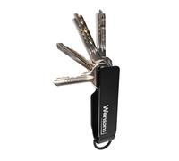 Wansons Metal Key Organiser | Premium Aluminium Compact Pocket Key Holder | Slim & Durable Minimalist Key Ring Organiser | Modern Keychain | Key Case For Up To 6 Keys | Everyday Carry Gift | Black