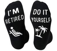 Wansruee ”DO IT YOURSELF, I'M RETIRED“ Socks Funny Novelty Socks (Black)
