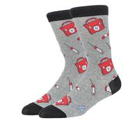 Wansruee Doctor Nurse Theme Novelty Socks, Humorous Hospital Nurse Gift for Christmas, Graduation Nurse Week (灰色)