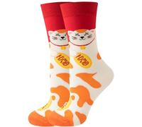 Wansruee Fun Novelty Socks for Women Men - Cute Pink Flamingo, Unicorn, Dinosaur, Sloth & Koala Animal Print Crew Socks,Funny Fruit Flower Colorful Gifts for Girls Teens