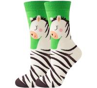 Wansruee Fun Novelty Socks for Women Men - Cute Pink Flamingo, Unicorn, Dinosaur, Sloth & Koala Animal Print Crew Socks,Funny Fruit Flower Colorful Gifts for Girls Teens