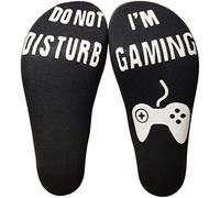 Wansruee Game Theme Novlety Socks Do Not Disturb I'm Gaming Socks Gift, A-black, One size