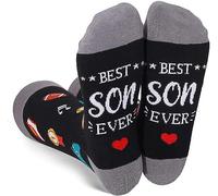 Wansruee Novelty Cotton Socks Cute Printed Socks Gifts for Men Hunsband Best Son Ever Funny Sayings Socks