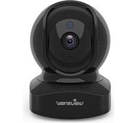 wansview WiFi IP Baby Camera, 2K Wireless Home Security Camera Q5 for Baby, Elder, Pet Camera Monitor with Real-time Alert, 2-Way Audio Night Vision Pan Tilt Zoom, Works with Alexa (Black)