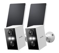 wansview Solar CCTV Camera Outdoor Wireless, 2K Outdoor Cameras House Security, Battery Operated Home Security, PIR Detection, Colour Night Vision, TF Card & Cloud Storage, IP65, 2P