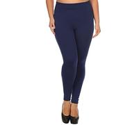 Want Clothing Ladies Plus Size Stretch FIT HIGH Waist Warm Winter Fleece Lined Leggings - Black Charcoal Mocha Khaki Navy Wine Rust - 2XL - 5XL (Navy - 2XL-3XL)