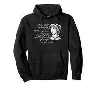 Want of a Wife Quote from Pride and Prejudice Jane Austen Pullover Hoodie
