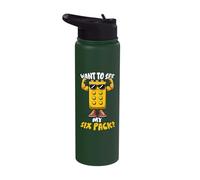 Want to See My Six Pack Block Building Brick Builder Funny Stainless Steel Insulated Water Bottle