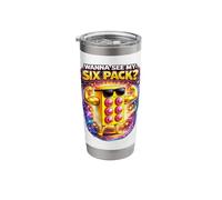 Want to See My Six Pack Bricks Lover Master Builder Funny Stainless Steel Insulated Tumbler